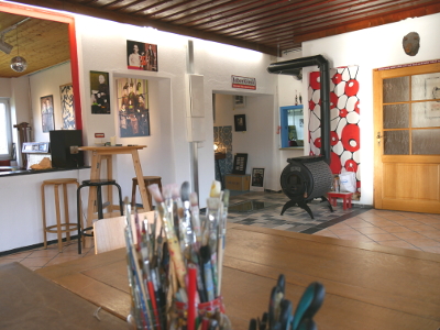 Atelier im Erdgeschoss der Ferienwohnung FeWo Moosau in D-94258 Frauenau &copy; Gine Selle, Frauenau