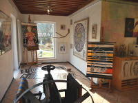 Blick ins Atelier von Gine Selle im Heimatlabor m10 in Frauenau in der Nähe der Ferienwohnung FeWo Moosau in D-94258 Frauenau &copy; Gine Selle, Frauenau