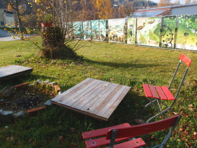 Garten mit Feuerstelle der Ferienwohnung FeWo Moosau in D-94258 Frauenau &copy; Gine Selle, Frauenau